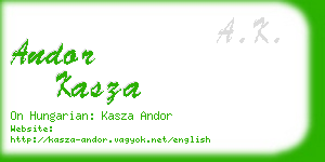 andor kasza business card